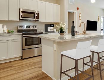 Gourmet kitchen with granite counter tops
